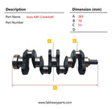 Crankshaft 8971909282 for Isuzu 4JB1 Engine Kobelco SK60 Excavator - Fab Heavy Parts