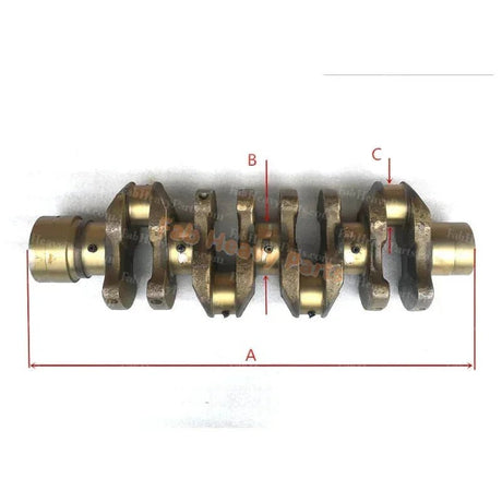 Crankshaft for Hino J05E Engine Kobelco SK200 - 8 SK250 - 8 SK260 - 8 Excavator - Fab Heavy Parts