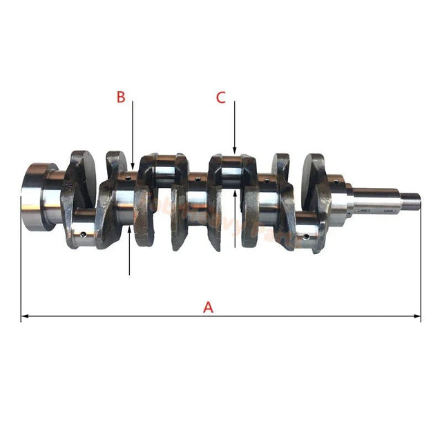 Crankshaft for Mitsubishi S4K S4KT Engine Fits for Caterpillar CAT E110B E120B E312 E320 Excavator - Fab Heavy Parts