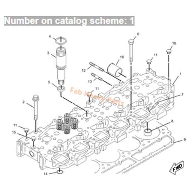 Cylinder Head 2141667 214-1667 Fits for Caterpillar CAT 3406 3406A 3406C 3406E Engine 375 375 L 5080 Excavator
