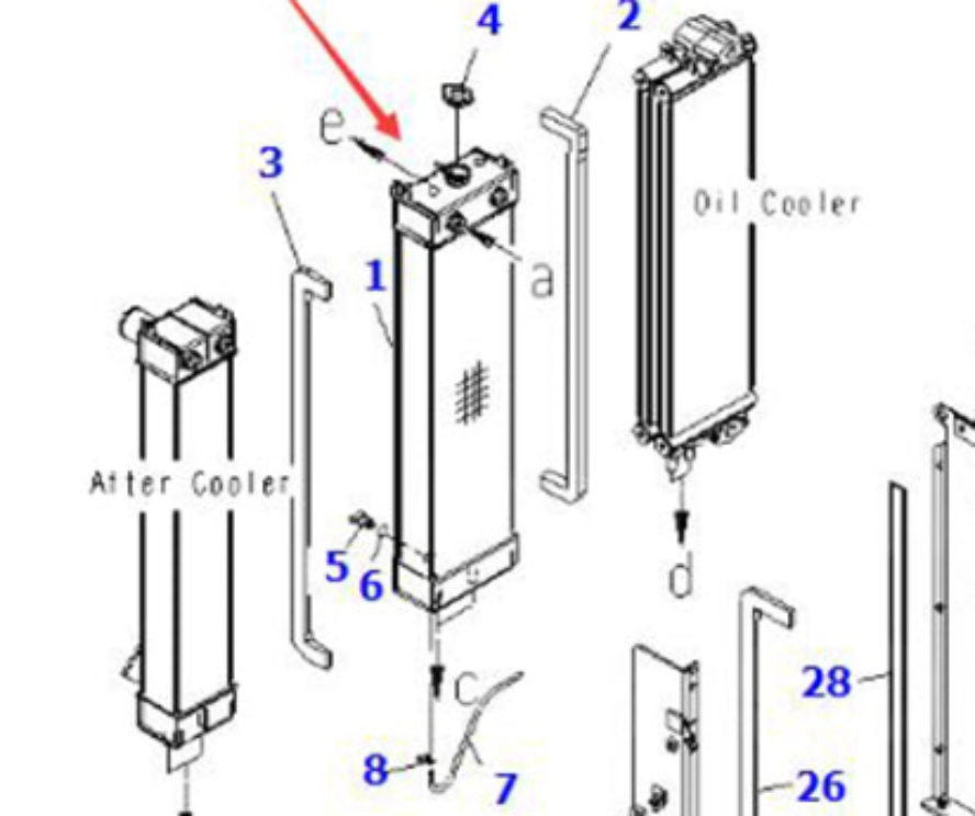 Hydraulic Radiator Core Assembly 203-03-71111 Fits for Komatsu PC220-7 PC220LC-7