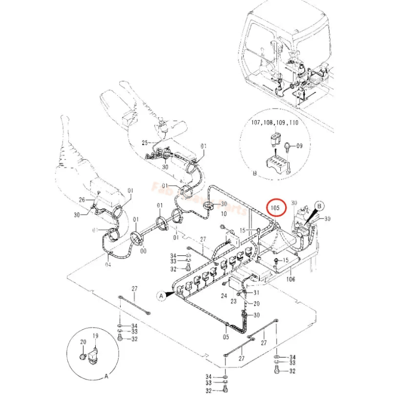Engine Controller Panel E - ECU 9133700 for Hitachi Excavator EX100 - 3 EX100 - 3C EX100M - 3 - Fab Heavy Parts