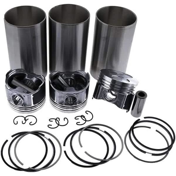 Engine D902 Piston with Pin & Rings & Cylinder Liners Kit STD Kubota KX41 - 3 Excavator - Fab Heavy Parts