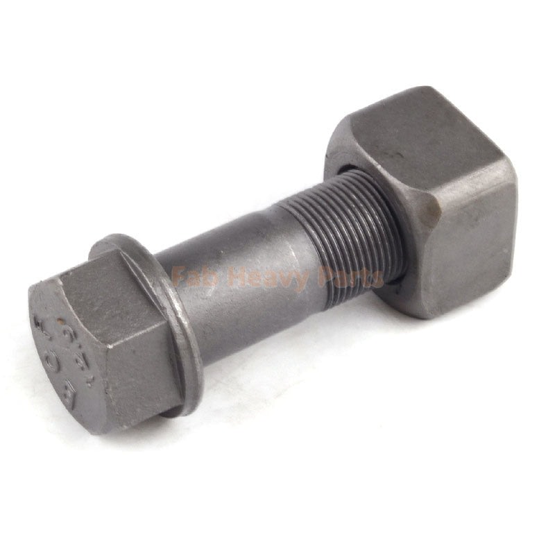 M24 * 75 mm Boulon de chaussures de chaussure Boulon de chaîne avec écrous pour Volvo Cat ajuste le boîtier Kobelco s'adapte à Komatsu Hitachi Doosan JD Loader - Pack de 45