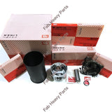 Fits Cummins QSB3.3 B3.3 B3.3T Engine Liner Piston Kit with Piston Ring Clip Pin, Warranty 1 Year - Fab Heavy Parts