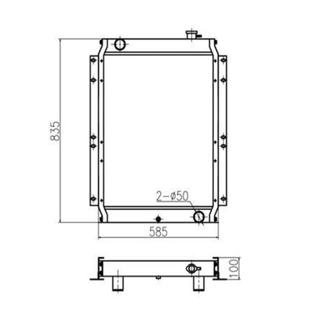 Fits For Case Excavator CX130 Hydraulic Radiator Core Assembly LN00069 LN00070 - Fab Heavy Parts