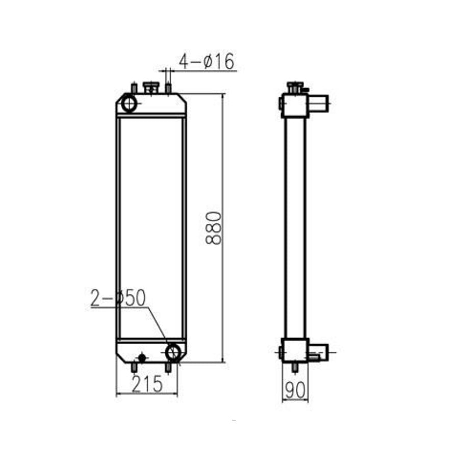 Fits For Case Excavator CX75SR CX80 Hydraulic Radiator Core Assembly LN00108 - Fab Heavy Parts