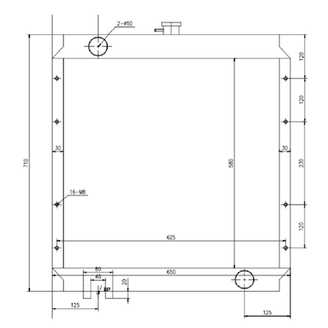 Fits for Caterpillar Excavator CAT 307B Hydraulic Radiator Core Assembly 139 - 8867 1398867 - Fab Heavy Parts