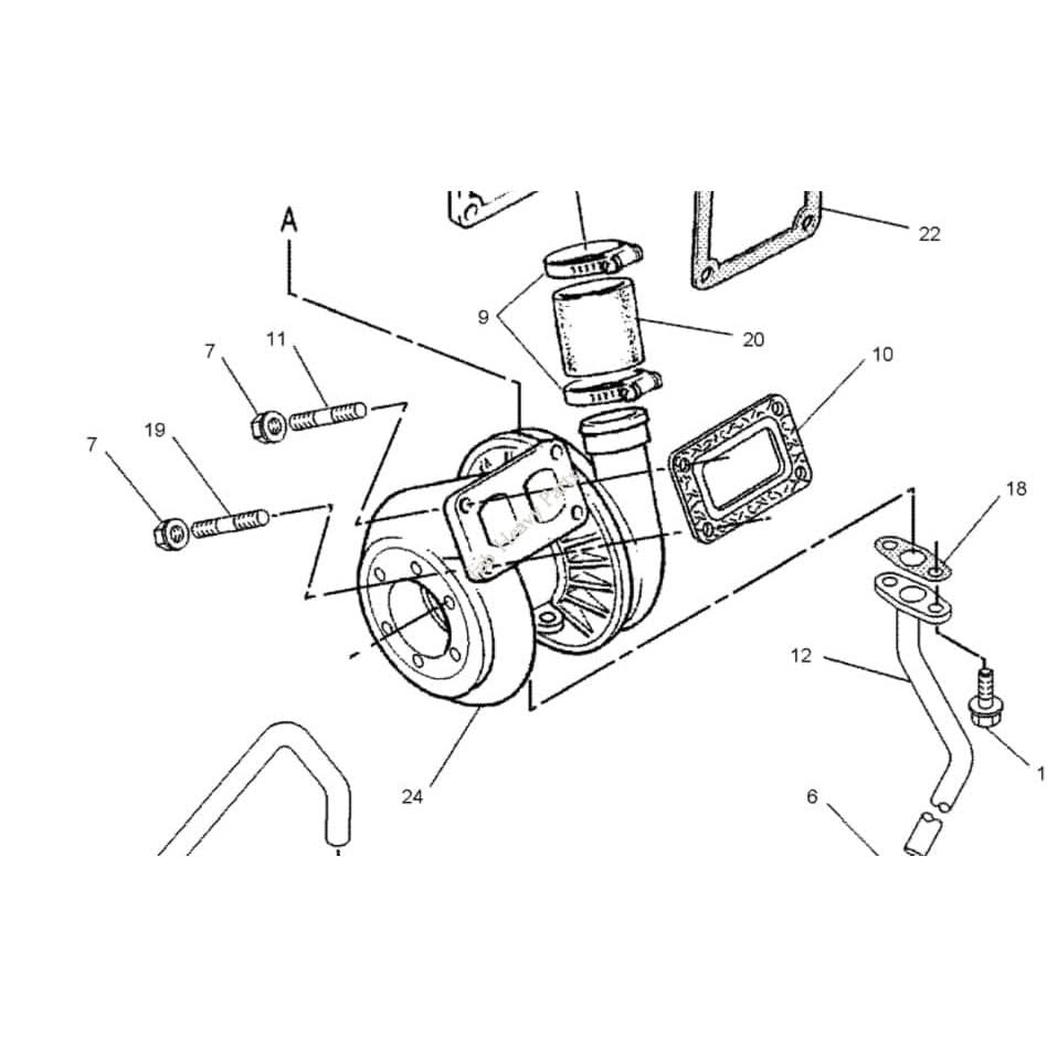 Fits for Caterpillar Excavator M312 M315 Engine Turbo GT2052 Turbocharger 127-2929 1272929 - Fab Heavy Parts