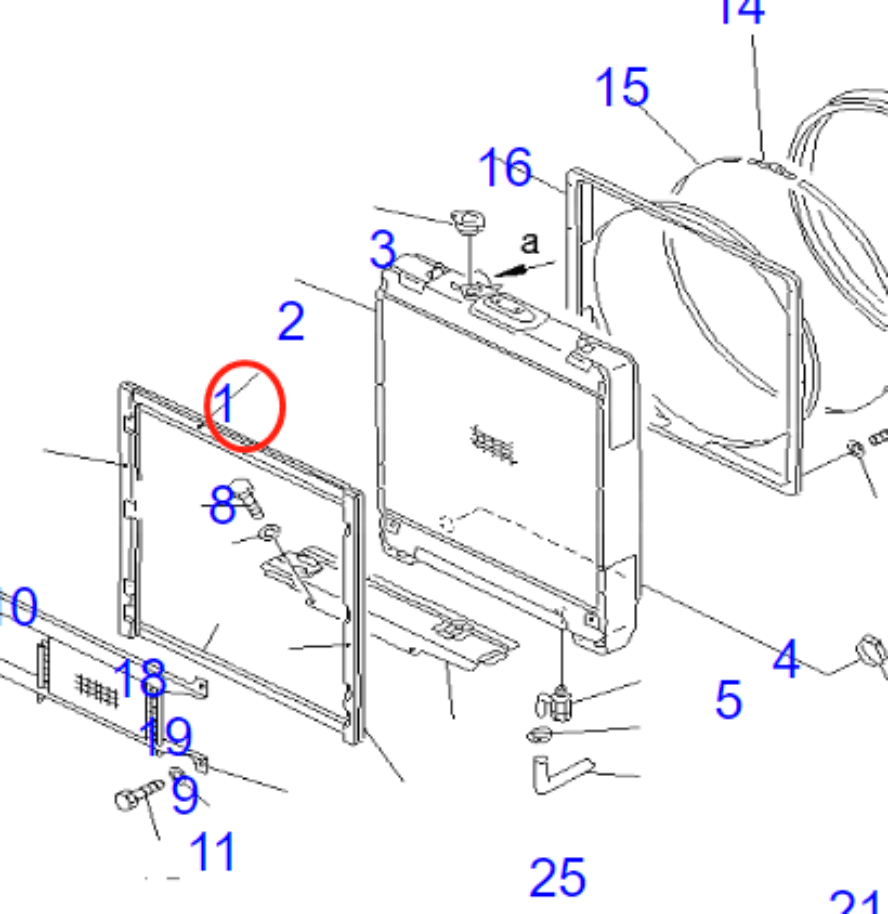 Fits For Komatsu Bulldozer D60P - 12 D65E - 12 D65EX - 12 D65EX - 12H D65P - 12 D65PX - 12 Hydraulic Radiator Core D60 Assembly 14X - 03 - 11312 - Fab Heavy Parts