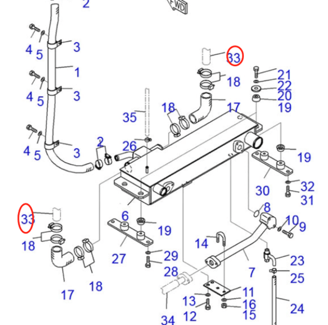 Fits For Komatsu Bulldozer D85EX - 15E0 D85EX - 15R D85PX - 15E0 D85PX - 15R Hydraulic Radiator Assembly 154 - 03 - 75913 - Fab Heavy Parts