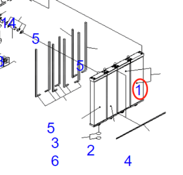 Fits For Komatsu Dump Truck HD785 - 7 Hydraulic Radiator Core Assembly 561 - 03 - 81632 561 - 03 - 81631 - Fab Heavy Parts