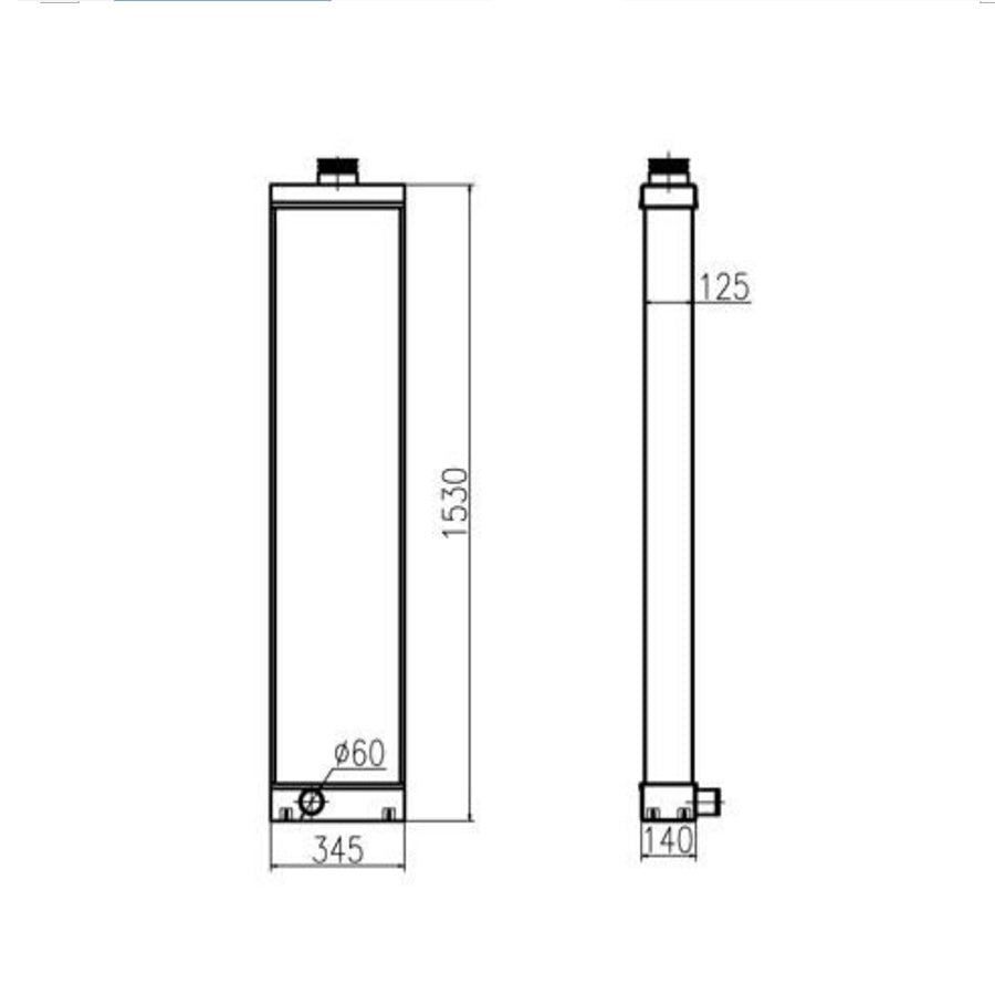 Fits For Komatsu Dump Truck HD785 - 7 Hydraulic Radiator Core Assembly 561 - 03 - 81652 561 - 03 - 81651 - Fab Heavy Parts