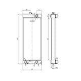 Fits For Komatsu Dump Truck HM250 - 2 HM300 - 2 Hydraulic Radiator Core Assembly 56D - 03 - 21210 56D - 03 - 21211 - Fab Heavy Parts