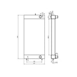 Fits For Komatsu Dump Truck HM350 - 2 HM350 - 2R HM400 - 2 HM400 - 2R Hydraulic Radiator Core Assembly 56B - 03 - 21220 - Fab Heavy Parts