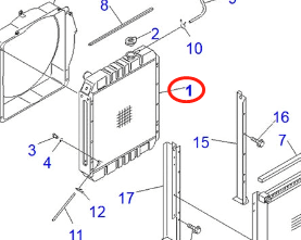 Fits For Komatsu Engine 4D102 Excavator PC75UD - 3 PC75UU - 3 Hydraulic Radiator Core Assembly 21W - 03 - 31110 - Fab Heavy Parts