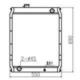 Fits For Komatsu Engine 4D95 Excavator PC75UU - 3 PC78UU - 5 Hydraulic Radiator Core Assembly 21W - 03 - 31112 - Fab Heavy Parts