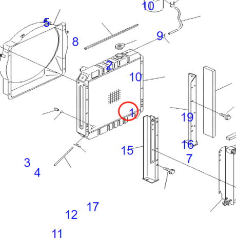 Fits For Komatsu Engine 4D95 Excavator PC75UU - 3 PC78UU - 5 Hydraulic Radiator Core Assembly 21W - 03 - 31112 - Fab Heavy Parts