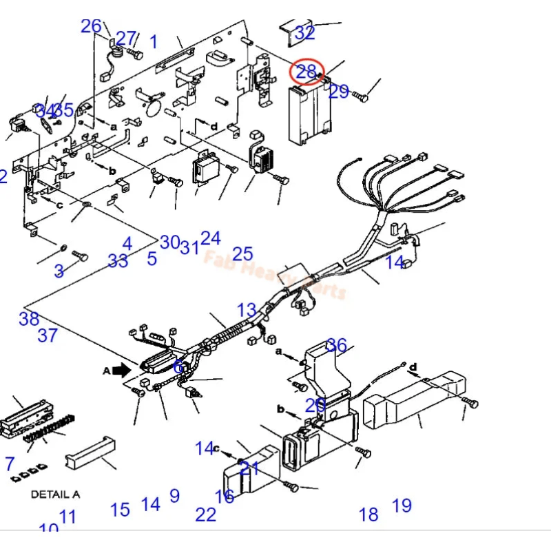 Fits For Komatsu Excavator PC200LL - 6 PC220LL - 6 PC200LC - 6LE Computer Control Panel 7834 - 21 - 7003 7834 - 21 - 7001 - Fab Heavy Parts