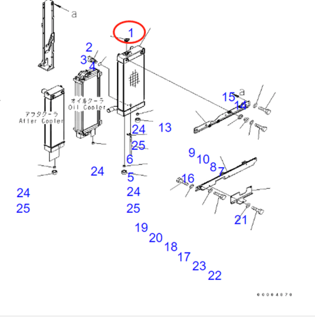 Fits For Komatsu Excavator PC228US - 3 PC228USLC - 3 Hydraulic Radiator Assembly 22U - 03 - 22113 - Fab Heavy Parts