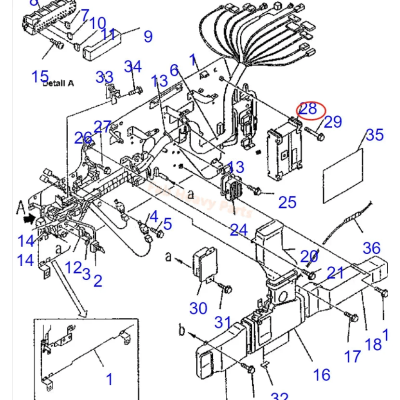 Fits For Komatsu Excavator PC300 - 6 PC350 - 6 PC400 - 6 Computer Control Panel 7834 - 20 - 5001 7834 - 20 - 5006 - Fab Heavy Parts