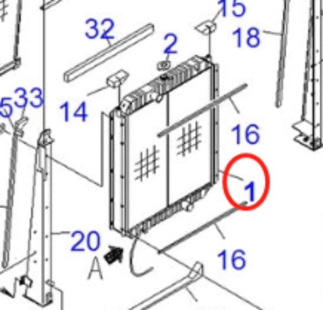 Fits For Komatsu Excavator PC600 - 6 PC600LC - 6 PC650 - 6 PC650LC - 6 Hydraulic Radiator Assembly 21M - 03 - 11110 - Fab Heavy Parts