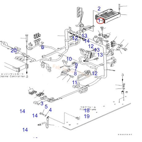Fits For Komatsu Excavator PC650 - 7 - M1 PC650LC - 7 - M1 Computer Control Panel 7835 - 28 - 3000 - Fab Heavy Parts