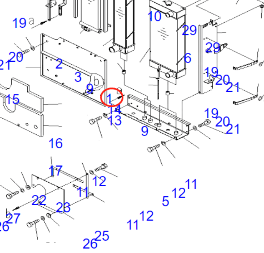 Fits For Komatsu Wheel Loader WA200 - 5 WA250 - 5 Hydraulic Radiator Core Assembly 418 - 03 - 31113 - Fab Heavy Parts