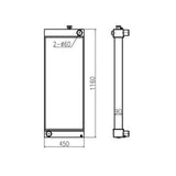 Fits For Komatsu Wheel Loader WA380Z - 6 Hydraulic Radiator Assembly 423 - 03 - 41440 - Fab Heavy Parts