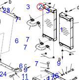 Fits For Komatsu Wheel Loader WA450 - 6 WA470 - 6 WA480 - 6 Hydraulic Radiator Core Assembly 421 - 03 - 44120 Right Final Clearance - Fab Heavy Parts