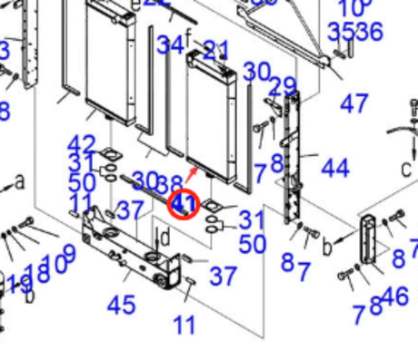 Fits For Komatsu Wheel Loader WA500 - 6 WA500 - 6R Hydraulic Radiator Core Assembly 425 - 033 - 2212 - Fab Heavy Parts