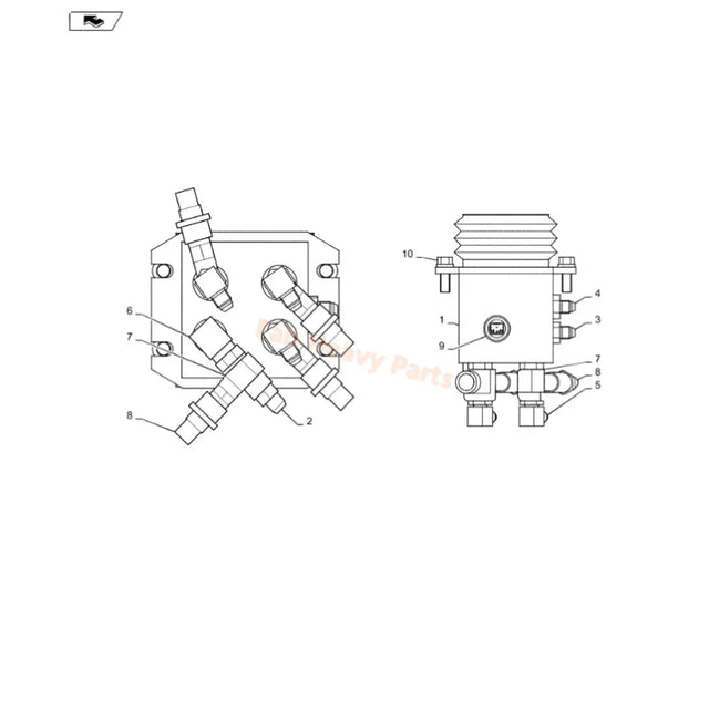 Fußpedal-Steuerventil YN30V00105F2 für Kobelco SK200-8 SK250-8 Bagger