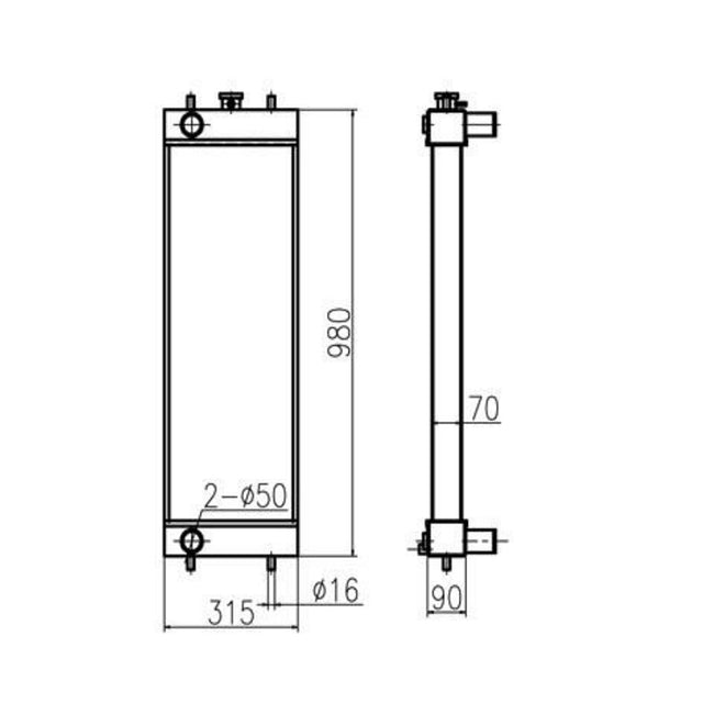 FIT para el excavador de casos CX160B CX130B Conjunto del núcleo del radiador hidráulico LN002020