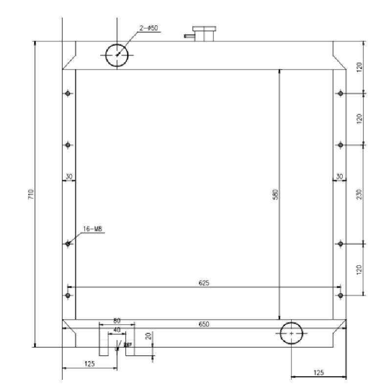 Sopii Caterpillar Excavator CAT 307B hydraulijäähdyttimen ydinkokoonpanoon 139-8867 1398867