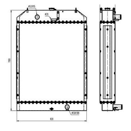For Doosan Excavator DH220 - 3 Hydraulic Radiator Assembly - Fab Heavy Parts