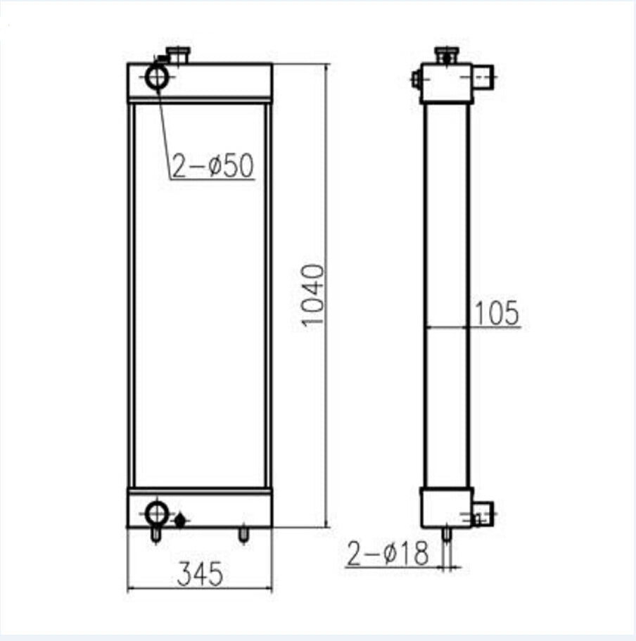 For Doosan Excavator DX190W Hydraulic Radiator Assembly