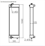 For Doosan Excavator DX225 Hydraulic Radiator Assembly - Fab Heavy Parts