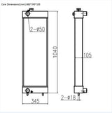 Para Doosan Excavator DX225 Conjunto de radiador hidráulico