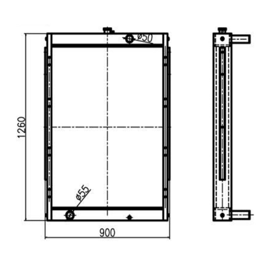 ドゥーサン掘削機S300LC-V油圧ラジエーターアセンブリの場合
