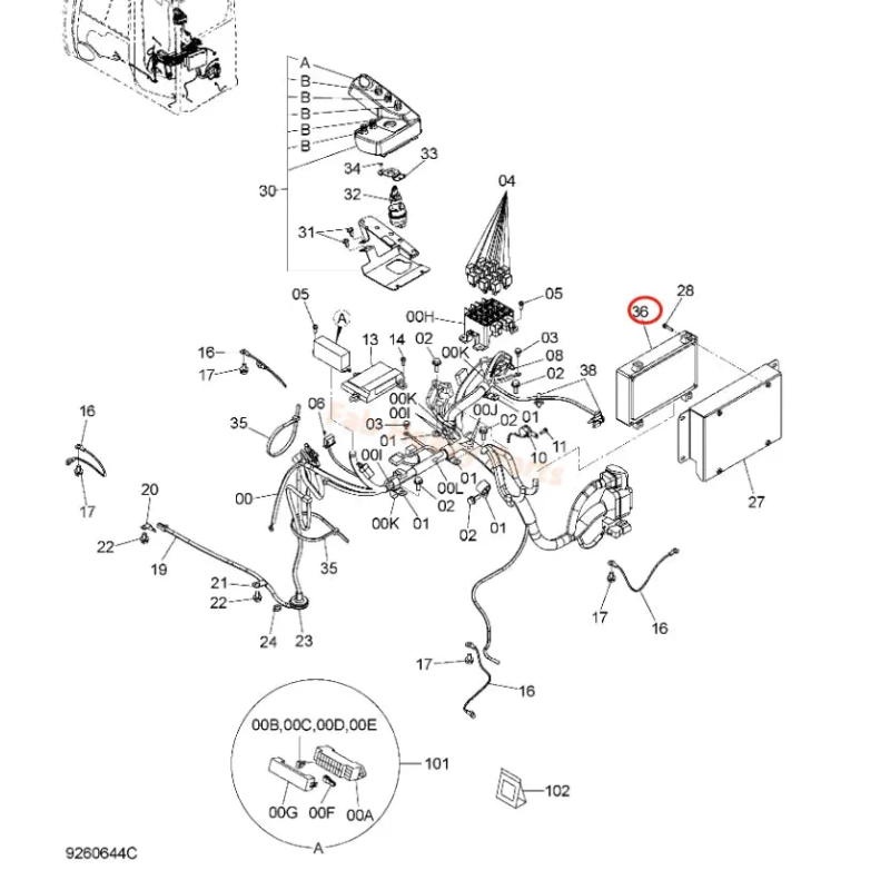 For Hitachi Excavator ZX200-3 ZX210H-3 ZX240-3 Big Controller V-ECU 9292112