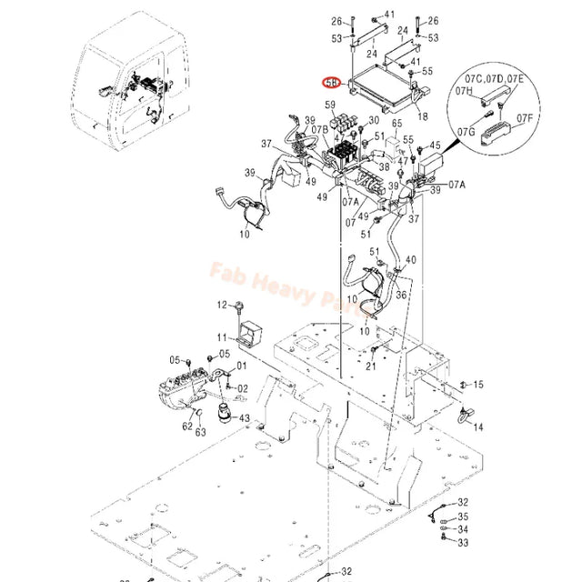 For Hitachi Excavator ZX330 ZX350H ZX370MTH Big Controller V-ECU 4428088