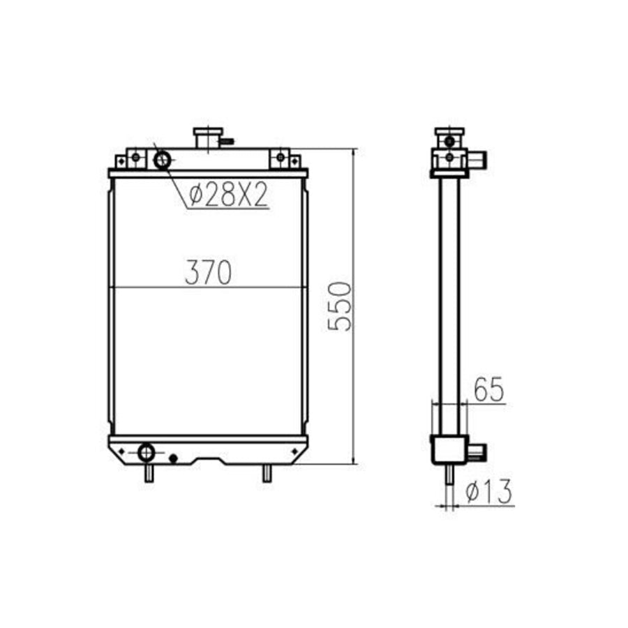 For Hitachi ZX30UR ZX40UR EX40UR - 3 VR308 VR308 - 2 VR408 VR408 - 2 Hydraulic Radiator Core Assembly 4454123 - Fab Heavy Parts