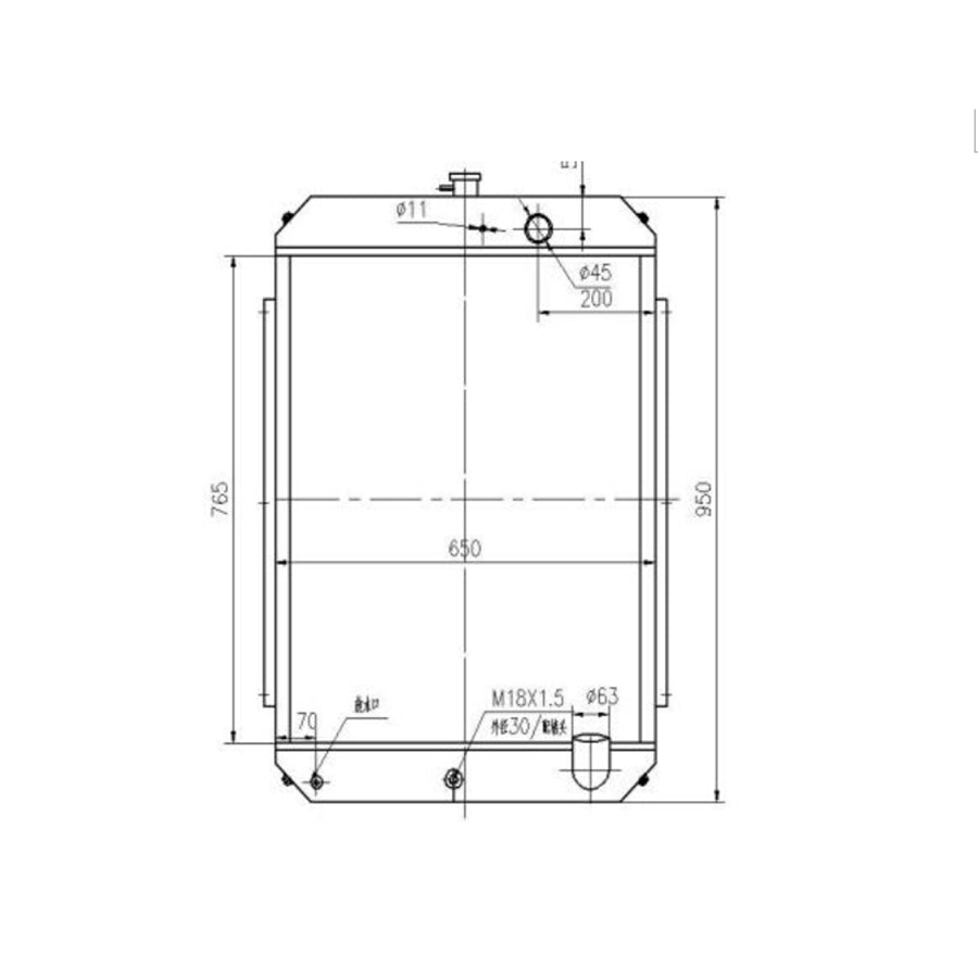 For Hyundai Gravemaskin R190-7 Hydraulisk radiatorkjerneenhet