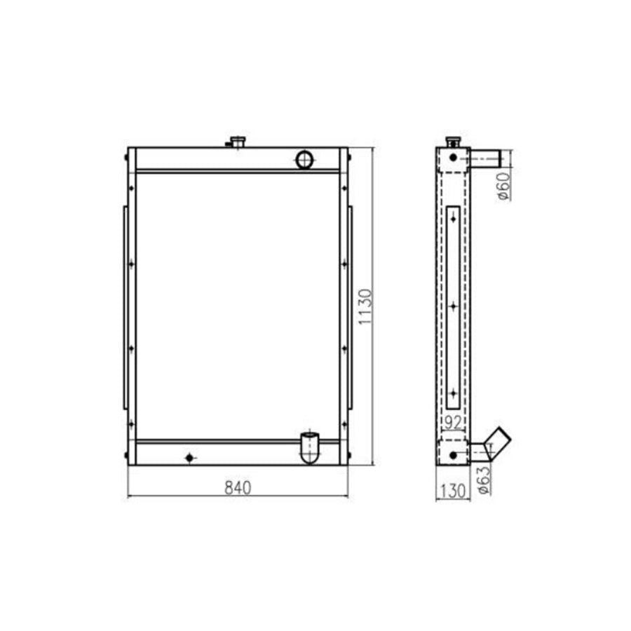 For Hyundai Excavator R265 - 7 Hydraulic Radiator Core Assembly - Fab Heavy Parts