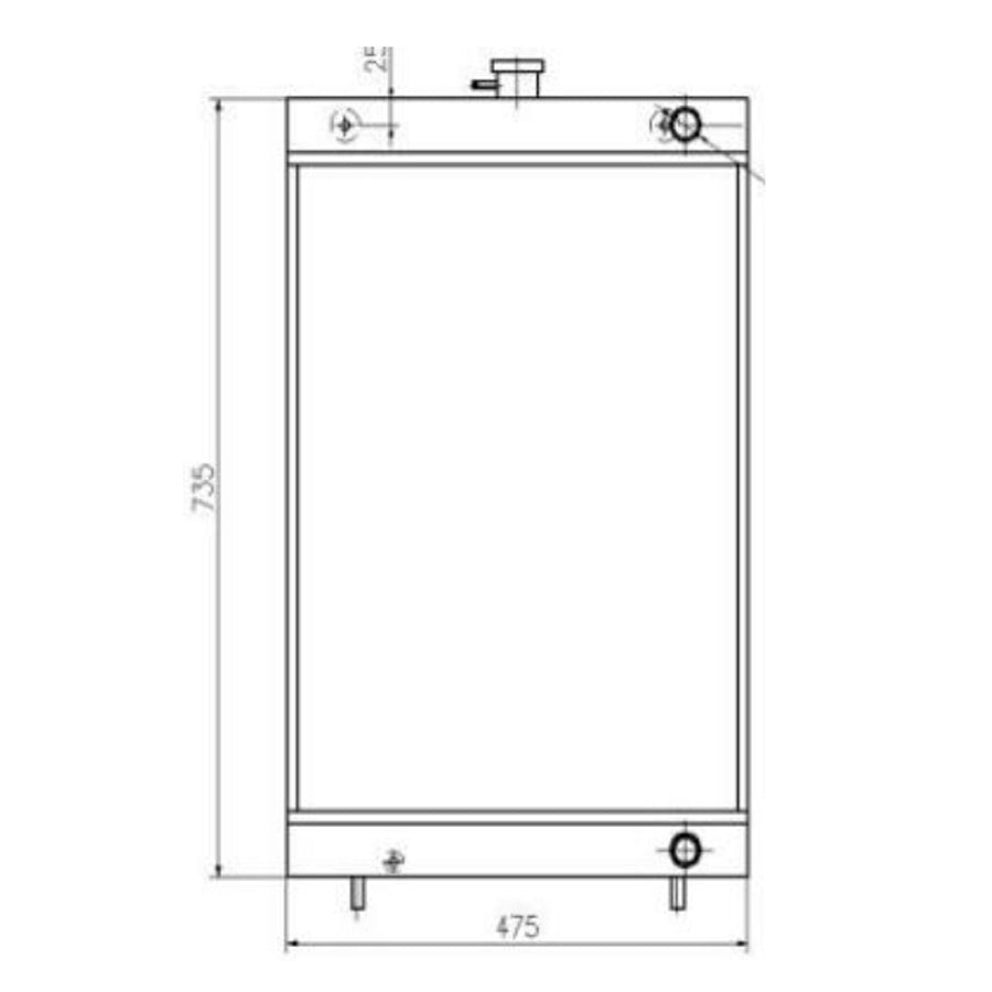 Hyundai Excavator R60-7 hydraulijäähdyttimen ydinkokoonpanoon, uusi tyyppi