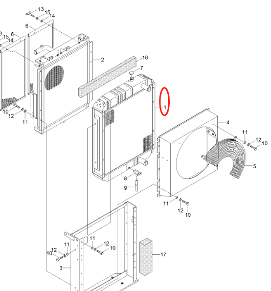 For Hyundai Excavator R80 - 7 R80 - 7A Hydraulic Radiator Core Assembly 11N1 - 40010 - Fab Heavy Parts