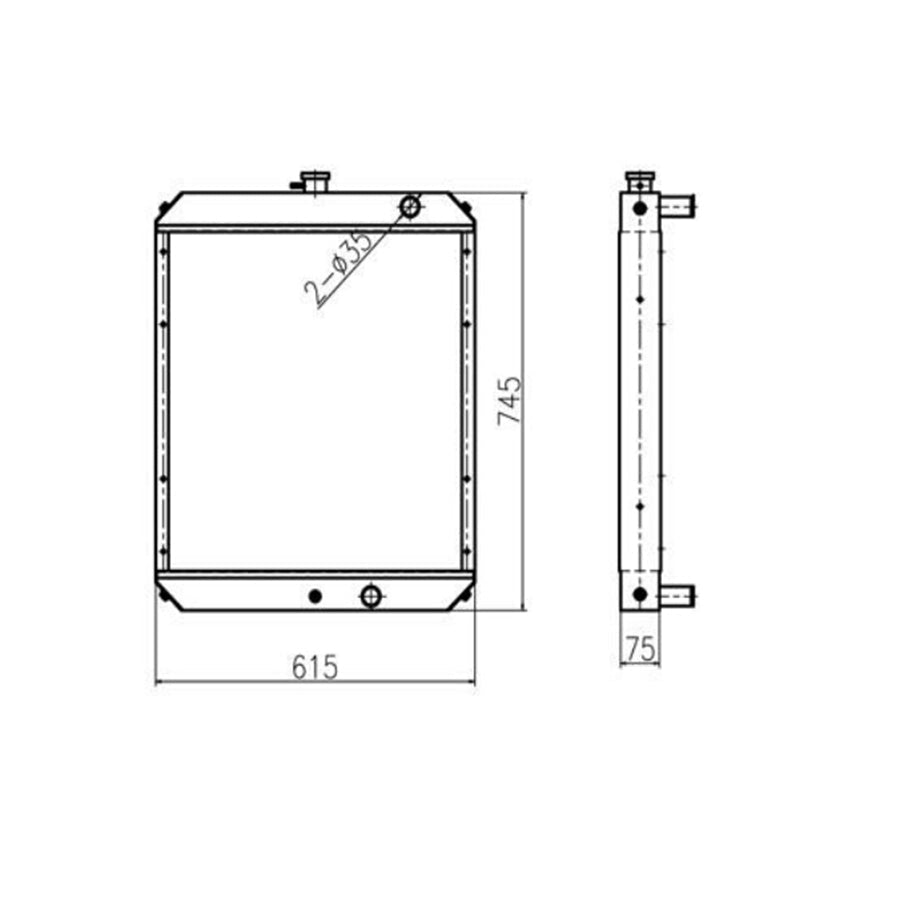For Hyundai Excavator R80 - 7 R80 - 7A Hydraulic Radiator Core Assembly 11N1 - 40010 - Fab Heavy Parts