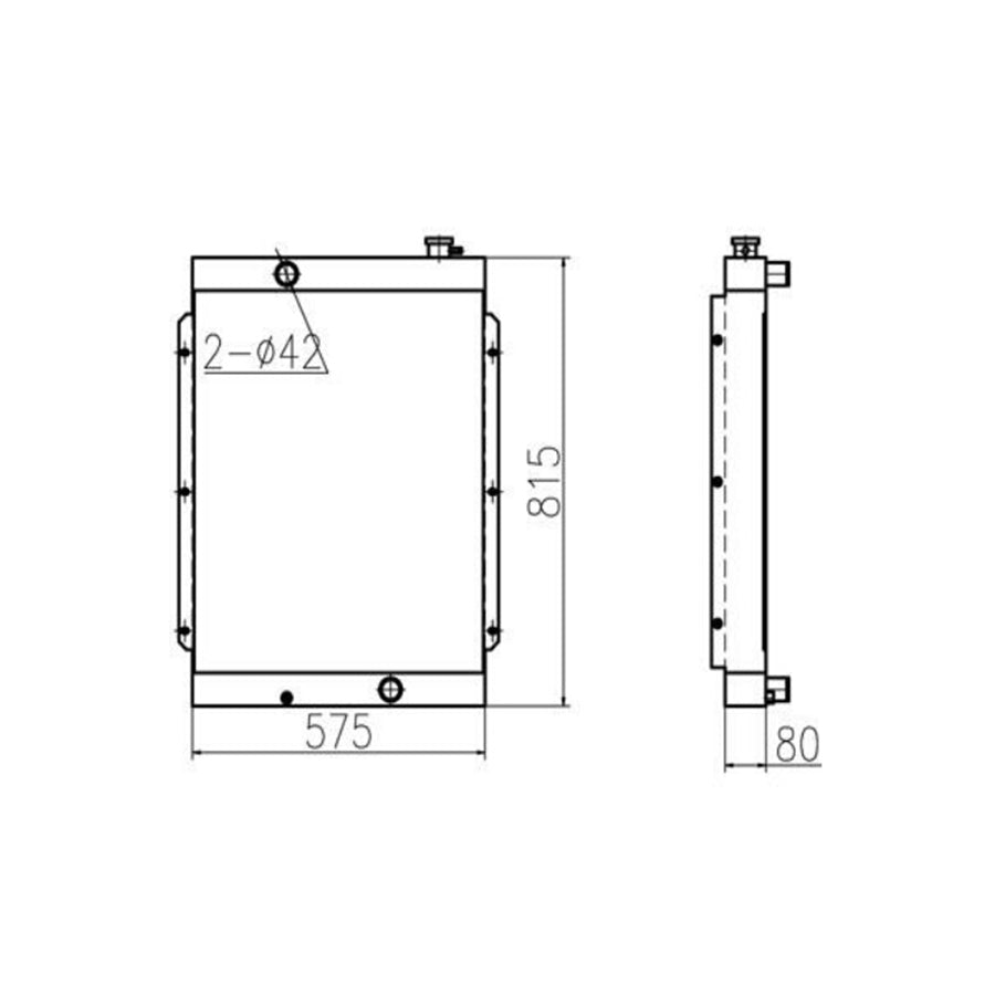 Para Hyundai Excavator R85-7 Conjunto del núcleo del radiador hidráulico