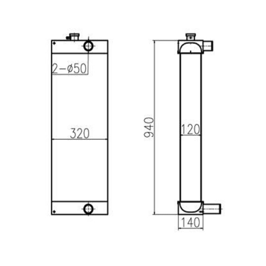 For JCB Excavator JS140 JS130LC Hydraulic Radiator Core Assembly - Fab Heavy Parts