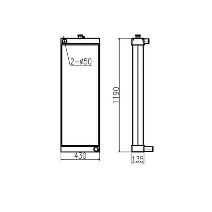 For JCB gravemaskin JS330 Hydraulisk radiatorkjerneenhet